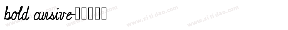 bold cursive字体转换